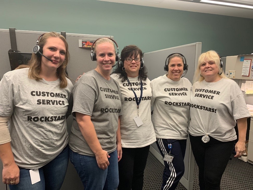 Customer Service team at the EOC