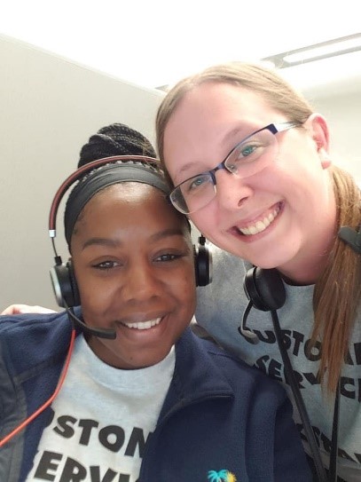Tracey Hodges and another Customer Service team member