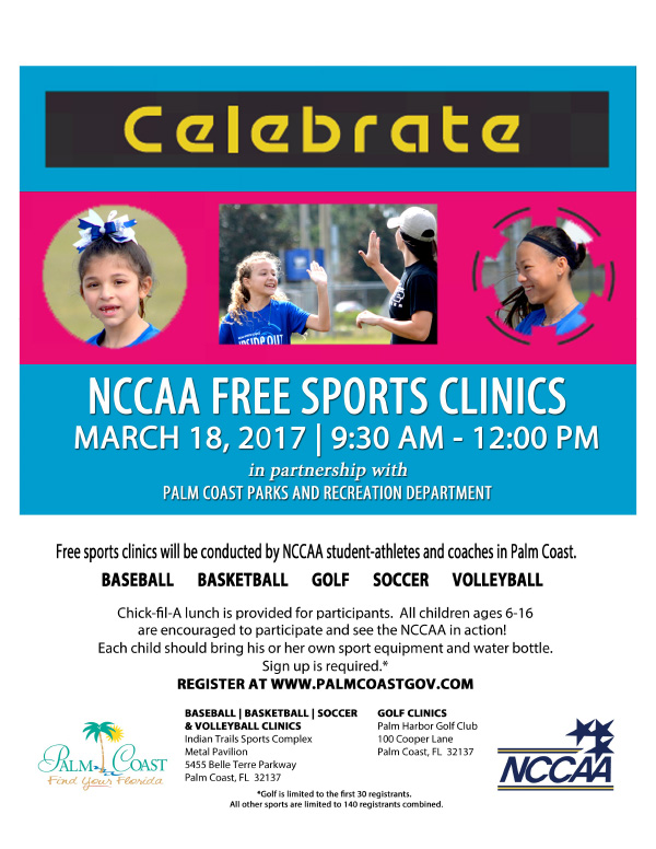 NCCAA Youth Sports Clinic Flyer