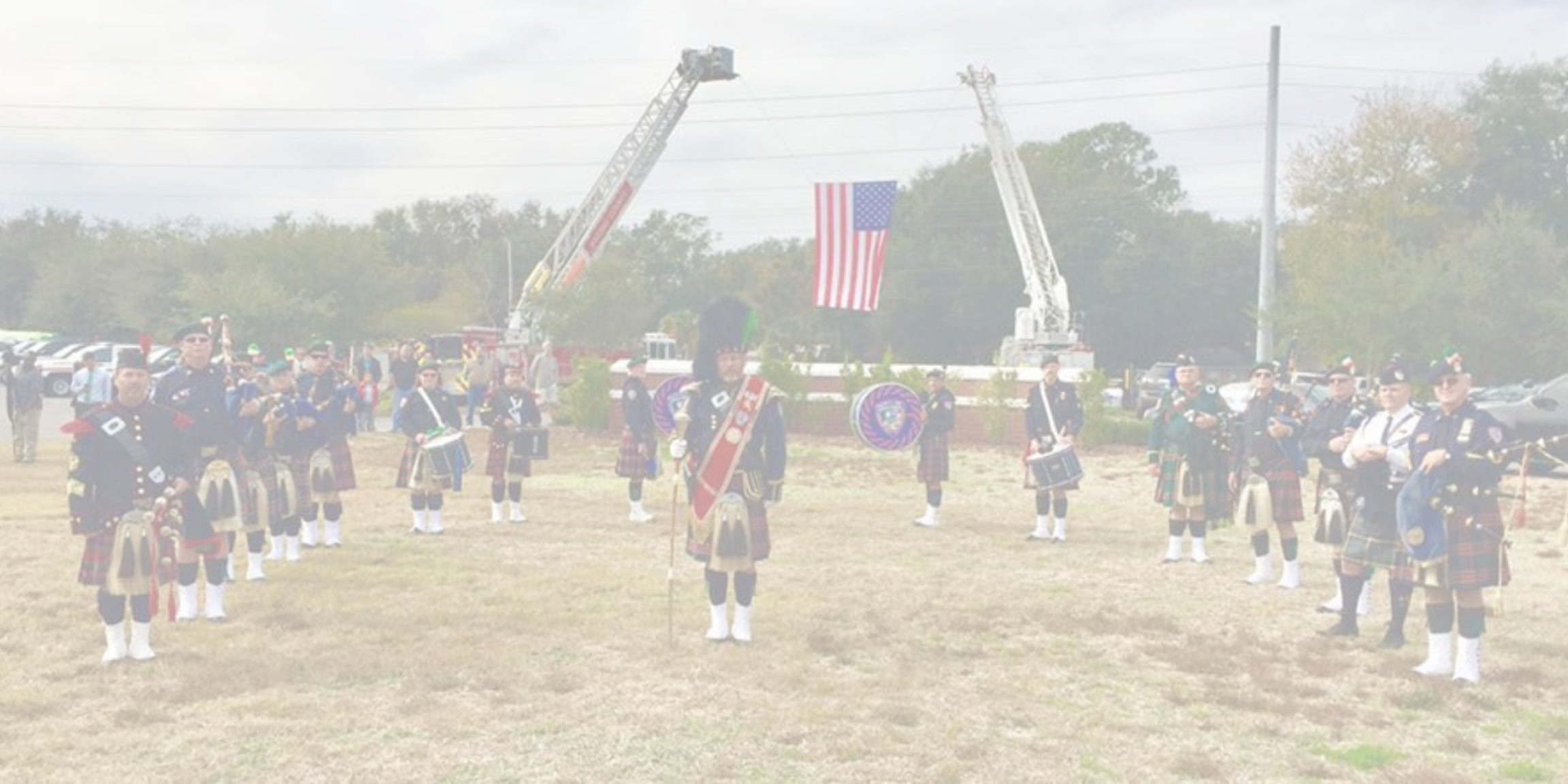 men playing bagpipes