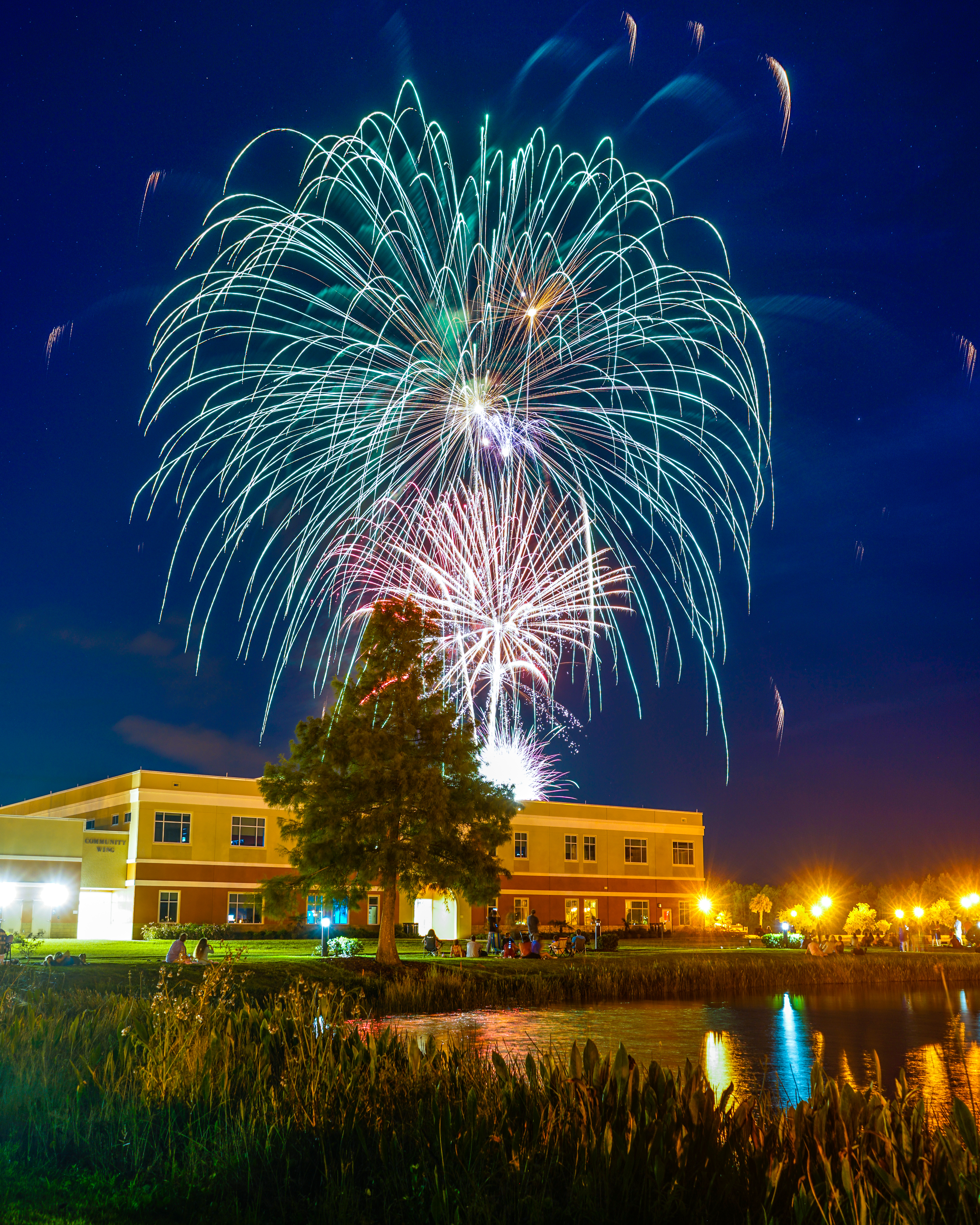 fireworks over city hall